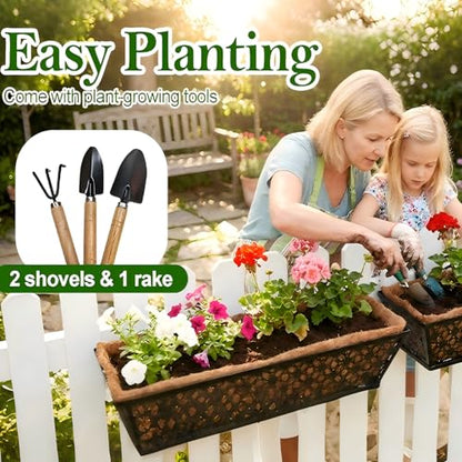 SPECILITE 30" Adjustable Metal Window Railing Planters Boxes, 4 Pack - size: 30in, style: 4Packs