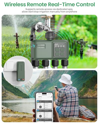 WiFi Water Timer 4 Zone for Garden Hose - size: 4 Outlet