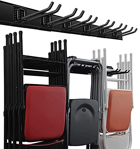 Wallmaster Garage Storage Organization Wall Mount Folding Chair Hangers - size: 6Hooks+3Panels