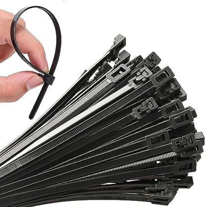 100Pcs 18Inch Heavy Duty Industrial Reusable Cable Wrap Ties - size: Reusable 18Inch 100Pcs