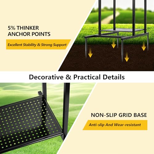 3-in-1 Garden Hose Holder with Tool Organizer