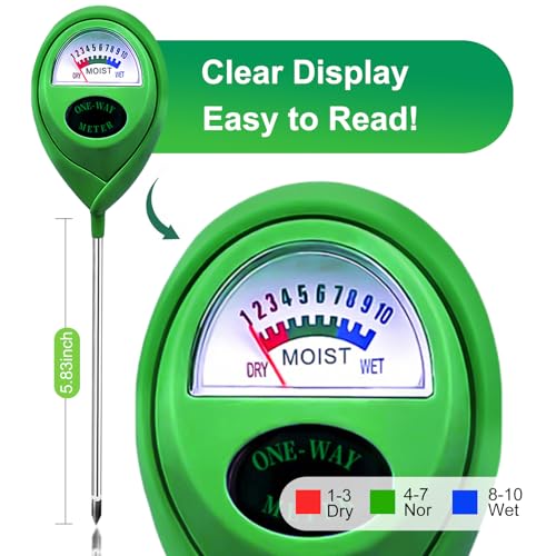 Soil Moisture Meter, Hygrometer Soil Tester for Plants, Moisture Sensor, Soil Moisture Sensor Without Battery, Ideal Garden Tool for Lawn, Indoor and Outdoor Use (4)