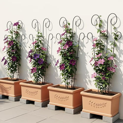 4 Pack 43'' Large Metal Plant Trellis for Climbing Plants - size: 43 inch