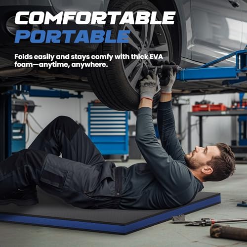 Folding Kneeling Pad, 47 x 15.8 Inch - color: Blue