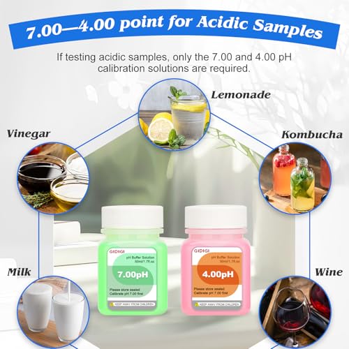 EC Calibration Buffer Solution 1413µS/cm and pH4/7/10,TDS Buffer Kit - color: Green