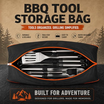 Grill Tool Storage Bag for Outdoor Grill Accessory Storage 23.6 x 8 x 8Inch