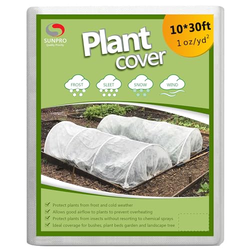 Plant Covers Freeze Protection, 10ft x 30ft 1.0oz/yd² Reusable Floating Row Cover, Frost Cloth for Outdoor Plants, Breathable Frost Blanket for Winter Cold Weather & Pest Protection - size: 10x30ft