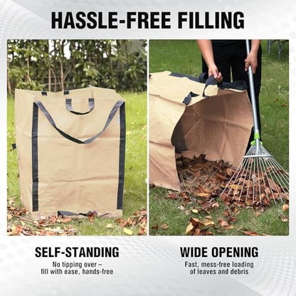 WORKPRO Heavy Duty 72-Gallon Reusable Yard Waste Bags, Light Tan - color: Light Tan, size: 1 Count (Pack of 1)