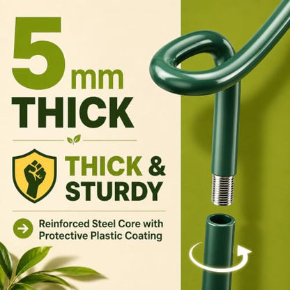 6 Pack Tall Plant Support Stakes – Peony Cages and Supports 10"W x 16"–32"H - size: 6 Pack (up to 32")