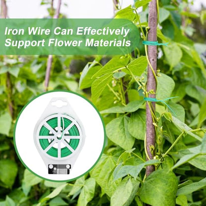 328FT Garden Twist Tie Wire with Cutter, Rustproof for Plants & Home Use - size: 328