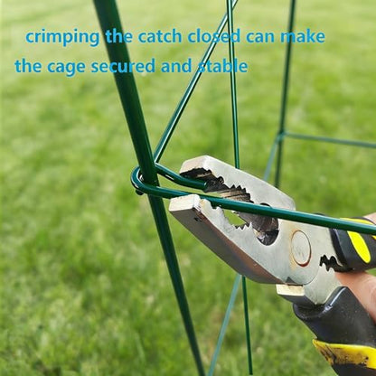 2 Pack 12x39 Inch High Green Folding Square Tomato Cages - size: 39in Sq-Green-2Pack