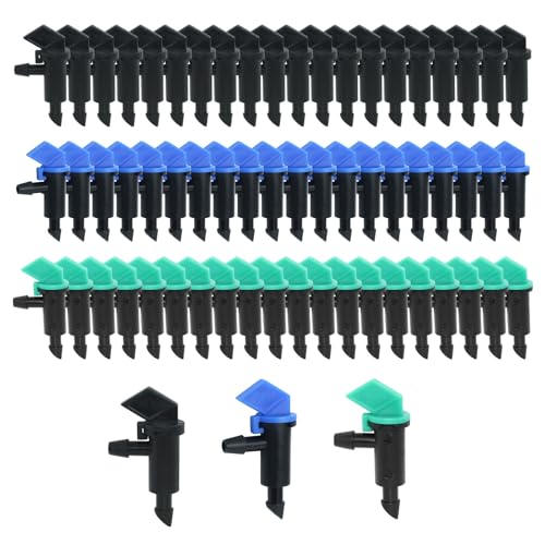 Drip Emitter, 60 Pieces, 3 Sizes (1 GPH, 2 GPH, 4 GPH) - size: 1GPH+2GPH+4GPH,60pcs