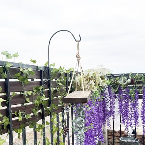 Short Deck Hook 2 Pack Bird Feeder Pole with 3.3 Inch Strengthened Clamp