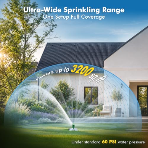 RESTMO Turbo Oscillating Sprinkler, Irrigation Sprinklers for Large Yard