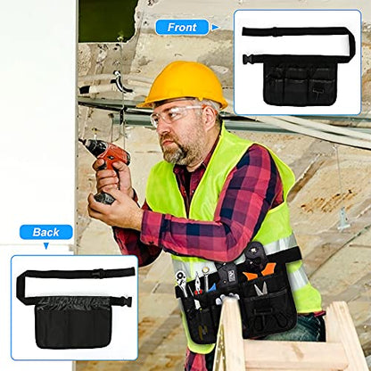 Number-one Gardening Tool Waist Bag Belt, Adjustable Garden Canvas Waist Bag with 7 Pockets of Different Sizes and Depth for Holding Gardening Tools and Home Decoration Tools