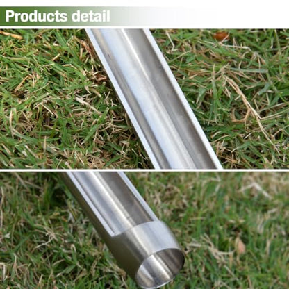 Soil Probe 16 Inch with 2 Bags, Soil Sample Probe for Lawn House Plants, T-Handle Soil Sampler Probe Rod, Stainless Steel Soil Test Kits Tool for Soil Sampling - size: 16"