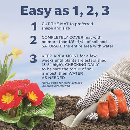 Seed Mat - Easy to Plant and Grow Garden Seeds - Creates Fragrant, Vibrant Flower Garden (Monarch Butterfly Sanctuary Flower Garden - 1 mat)