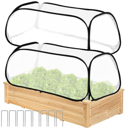2 Pack Garden Covers for Raised Beds, 45"X22"X16", Freeze Protection - size: 2Pack