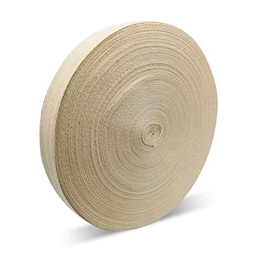 Natural Cotton Twill Tape 55 Yards 1 Inch Bunting Bias Tape Herringbone Webbing Tape Roll for Apron Sewing Dressmaking Craft (Natural White) - color: Natural white, size: 1inch