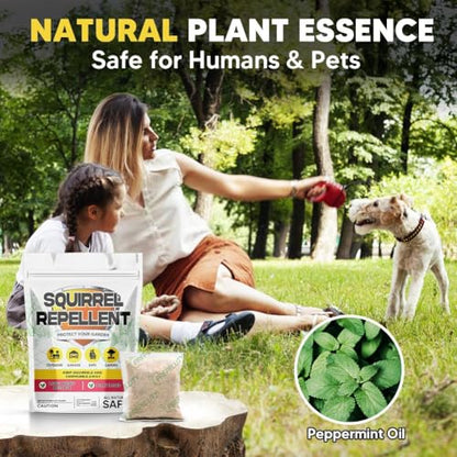 AUDQQM Squirrel Repellent 12 Pouches, Outdoor Chipmunk Repellent - size: 1.4 Ounce (Pack of 12)