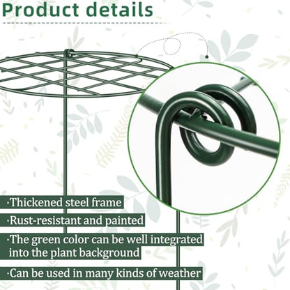 6 Pack 12 x 16 Inch Peony Cages and Supports for Outdoor Plants - size: 6pack/12 X 16 inch