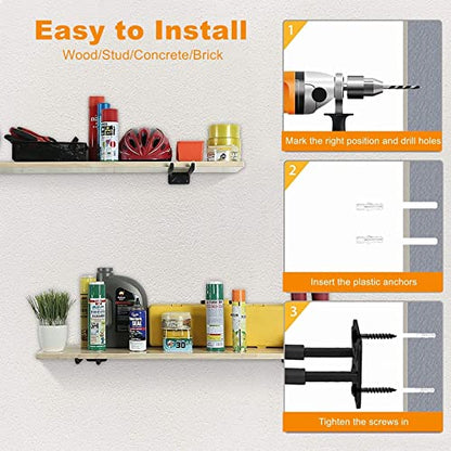 TORACK 4-Pack Garage Storage System Hooks, Wall Mount Tool Organizer - size: 4-Pack 12.4" Heavy Hooks