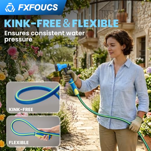 Garden Hose 50ft x 5/8", Heavy Duty Water Hose, Kink Resistant - color: Blue, size: 50FT