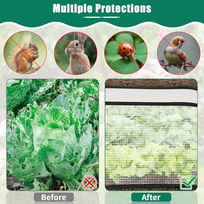2 Pack Garden Covers for Raised Beds, 45"X22"X16", Freeze Protection - size: 2Pack