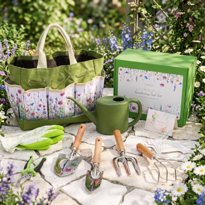 21 Pcs Gardening Gifts for Women Heavy-Duty Garden Tool Set - color: Green