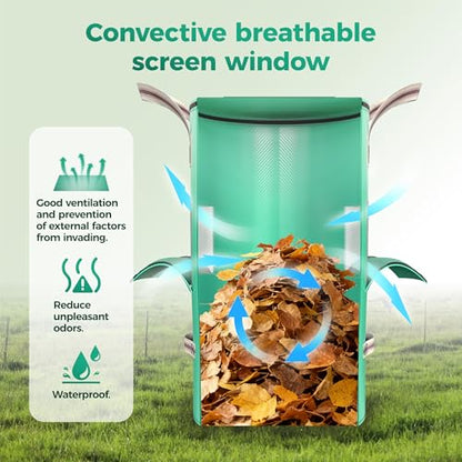 14 Gallon Yard Waste Bags, Reusable Lawn Bags, 1 Pack Leaf Bag