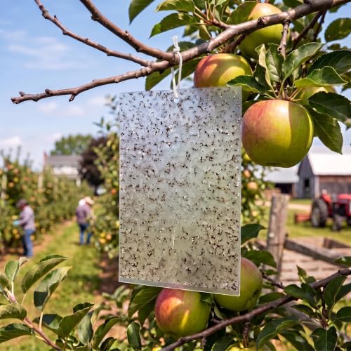 100 Gnat Sticky Traps for Plants, Transparent Double Sided Indoor Outdoor