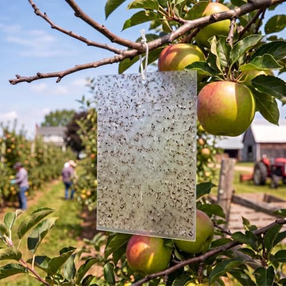 100 Gnat Sticky Traps for Plants, Transparent Double Sided Indoor Outdoor