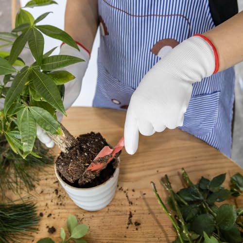 10 Pairs Gardening Gloves Breathable Light Duty Work Glove White - size: Medium