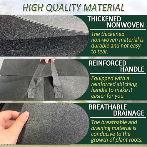 1PCS Raised Garden Bed Liner Fabric Raised Garden Bed Breathable Drainage Rectangle Grow Bags with Handles Fabric Garden Bed for Outdoor Garden Bed Holds Soil - 6ft x 3ft x 1ft - style: 6x3x1ft 1PCS