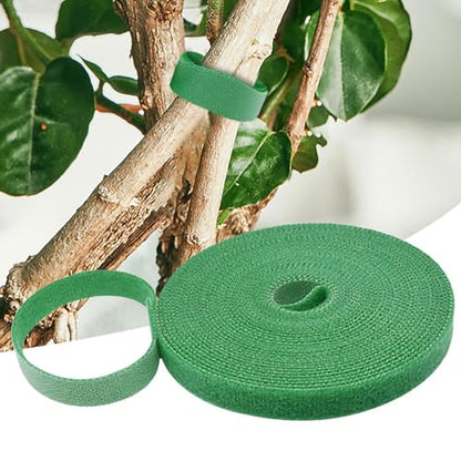 Green Plant Tape, Reusable Plant Ties for Climbing Plants, Adjustable Strong-Grip Plants Ties for Healthy Growth (16.4 ft x 0.6 inch, Green)