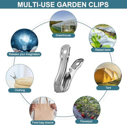 36 Pcs Garden Clips, Greenhouse Clamps, Steel Greenhouse Clips for Netting - style: 36 PCS Garden Clips