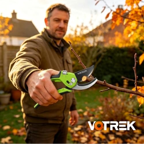 Anvil Pruning Shears, 3/4" Cut Capacity Garden Clippers Heavy Duty - color: Green