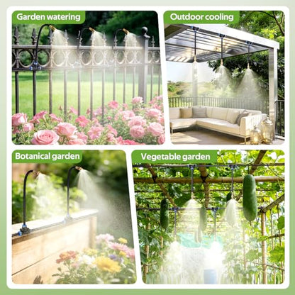 HIRALIY 100FT Misting Irrigation Kit