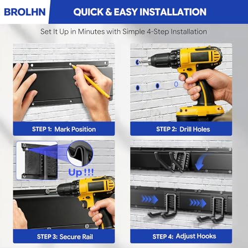 64" Garage Tool Organizer Wall Mount - size: 64 Inches