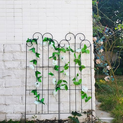 2 Pack Black Iron Garden Trellis 45” x 15.9” for Climbing Plants - color: 45" H-2 pack