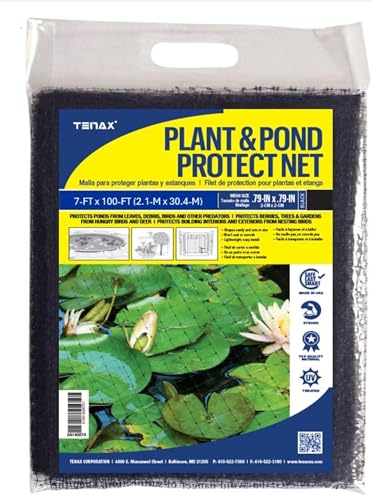 Tenax 2A170103 Plant and Pond Netting, 7' x 100', Black - size: 7-ft x 100-ft