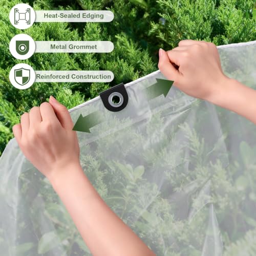6x10FT Heavy Duty Clear Waterproof Tarp,Outdoor Garden Rainproof Covering - size: 6 x 10 FT