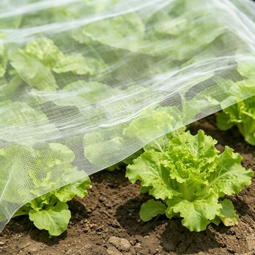 Garden Netting Pest Barrier 4x25FT Ultra Fine Insect Netting for Garden Raised Beds, Plant Net Mesh Cover for Garden Protection, Bird Bug Net, Greenhouse Row Cover Nets for Vegetables Fruits Flowers