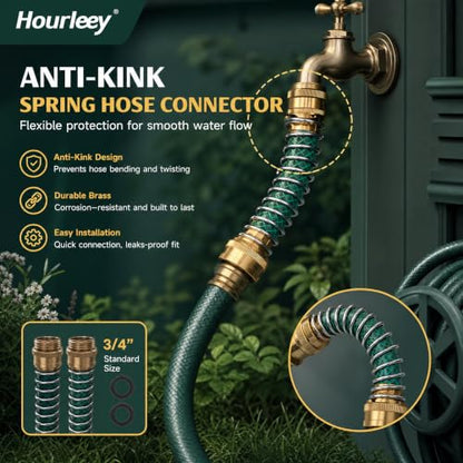 Hourleey Garden Hose Protector, Hose Extension Adapter with Coil Spring, 2 Pack - size: 2 Pack