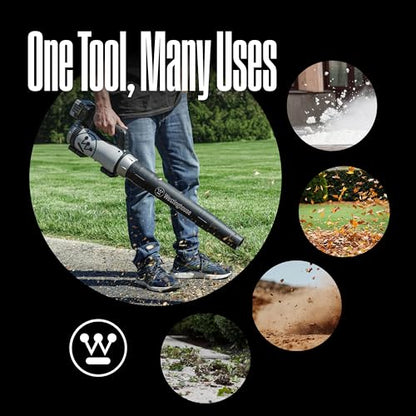 Westinghouse Cordless 20V Leaf Blower with 4Ah Battery and Charger, 350 CFM and 110 MPH Max Airspeed, 2 hr. Charge Time with Variable Speeds - style: 20V Leaf Blower