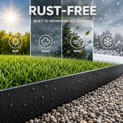 40FT Steel Landscape Edging (12-Pack, 40" L x 6" W) - color: 40'' L x 6'' H, style: 12 Pack