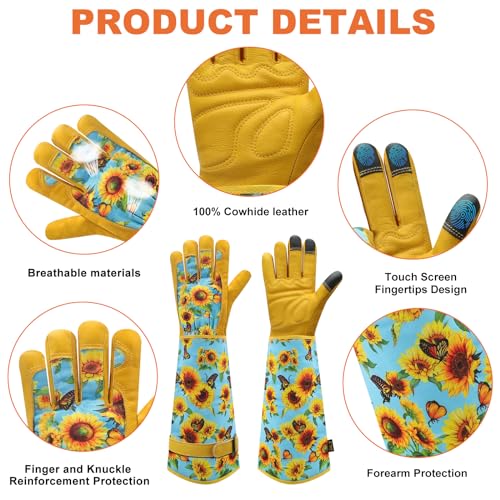 DLY Garden Gloves for Women,Gardening Gloves,Gardening Gift for Lady,Blue,M - color: Blue, size: Medium