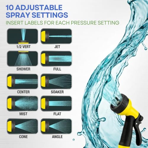 J&B XpandaHose 75ft Expandable Garden Hose, Lightweight, Brass Connectors - color: Black, size: 75ft