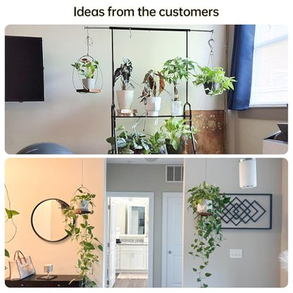 Adnkwolivt Hanging Planters for Indoor Plants - Plant Hanger Outdoor Pack of 2, Metal Plant Hanger Mid Century, Hanging Wall Ceiling Window, Gift for Mom, Plant Lovers, Housewarming - size: 2 Pack