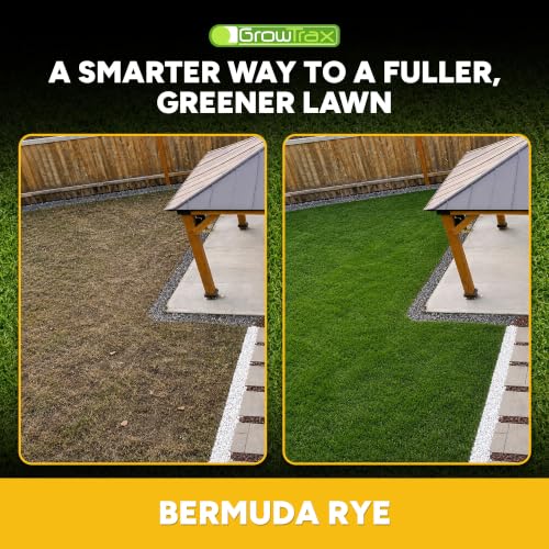 Growtrax Biodegradable Grass Seed Mat - 200 Sq Ft Bermuda & Rye Blend